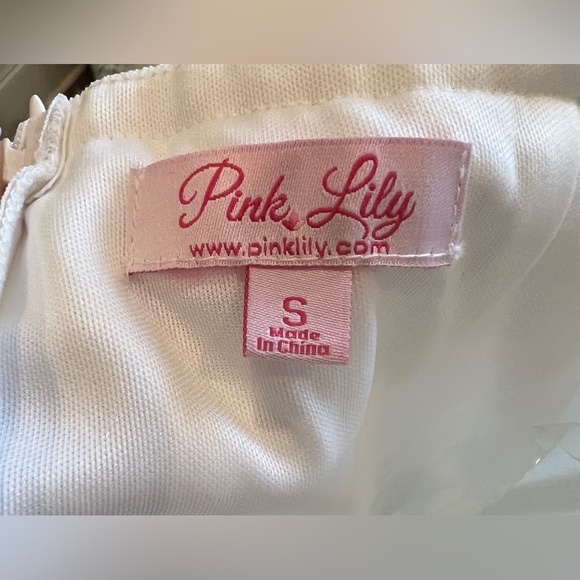 Pink Lily Playful Pursuit White Strapless Romper - Picture 6 of 6